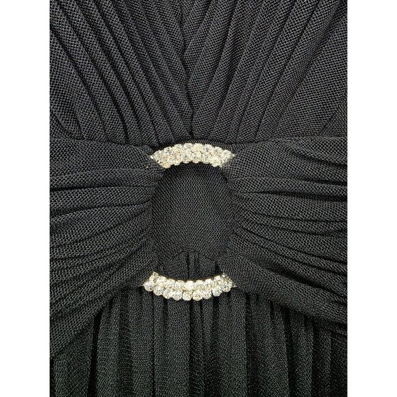 Black Halter Neck Formal Maxi Gown Elegant Evening Wear 10 - Picture 3 of 12